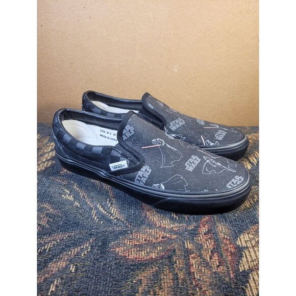 Vans Womens Star Wars Darth Vader Slip-On Sneakers- Size 9 - Picture 3 of 10